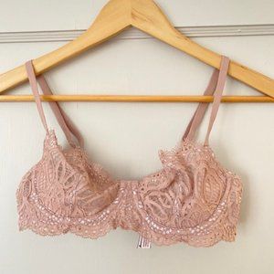 Victoria's Secret  Dream Angels Wicked Unlined Lace Bra Balconette Bra- Size 34B